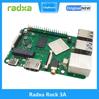 Radxa ROCK 3A Микросхема Rockchip RK3568, разработанная на базе четырехъядерного процессора Cortex A55 Высокой производительности