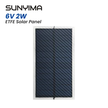 SUNYIMA 1ШТ 6 В 2 Вт 154*85 мм ETFE Моноэлементные Солнечные Панели Для 3,2 В 3,7 В Литиевая Батарея Мощность Лампы Вентилятор Панель Модуль генерации