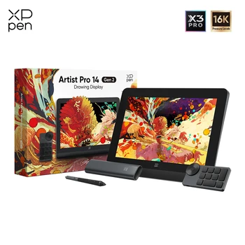 XPPen Artist Pro 14 Уровней давления 16K, графический планшет, монитор, Бесплатная подставка для клавиатуры, Поддержка наклона, Android, Windows, Mac, Комфорт для глаз