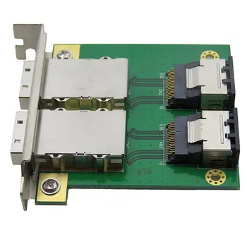 XT-XINTE Двойной Mini SAS для внутреннего адаптера SFF-8087 SAS 36P на 2 порта Внешнего HD SAS26P SFF-8088 для передней панели PCI SAS Card adapter