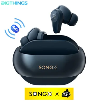 Беспроводные наушники TWS Earbuds Bluetooth 5.2 С шумоподавлением ANC с двойным подключением Song X Гарнитуры 6 Микрофонов
