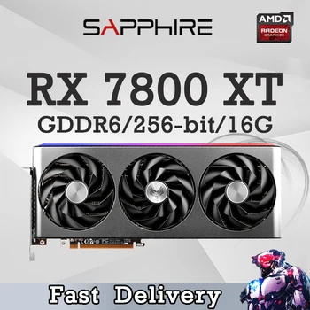 Видеокарта SAPPHIRE Radeon RX7800 XT Nitro 16GB GDDR6 256bit PCI-Express 4.0 x16 Видеокарты для Настольных игровых ПК