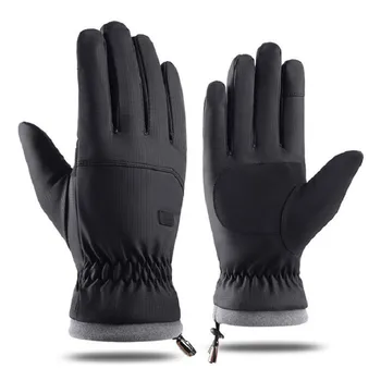 Зимние -10 градусов морозостойкие лыжные перчатки Мужские ветрозащитные водонепроницаемые теплые перчатки с сенсорным экраном Противоскользящие мягкие пуховые перчатки