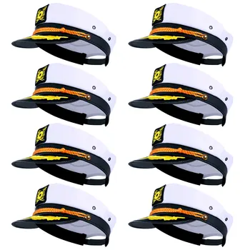 Шляпы капитана Мужские женские Регулируемые шляпы моряка для костюма лодки, косплей вечеринки